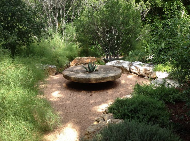 Millstones in the Garden, Thinking Outside the Boxwood, Ten Eyck Landscape Architects, Austin TX